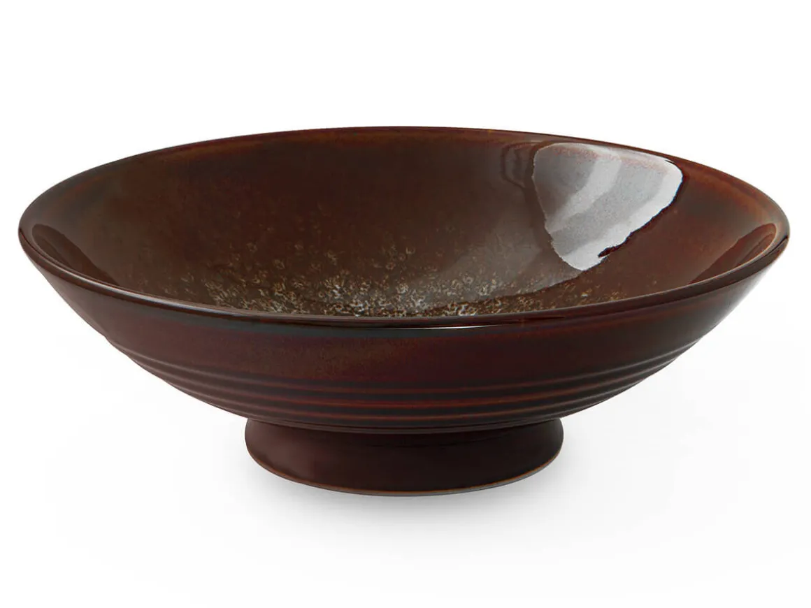 ORYOKI Ramen-Schüsseln Und Schalen|Japanisches Porzellan*Ramen Schüssel Tsuya, rot, 24,5 cm