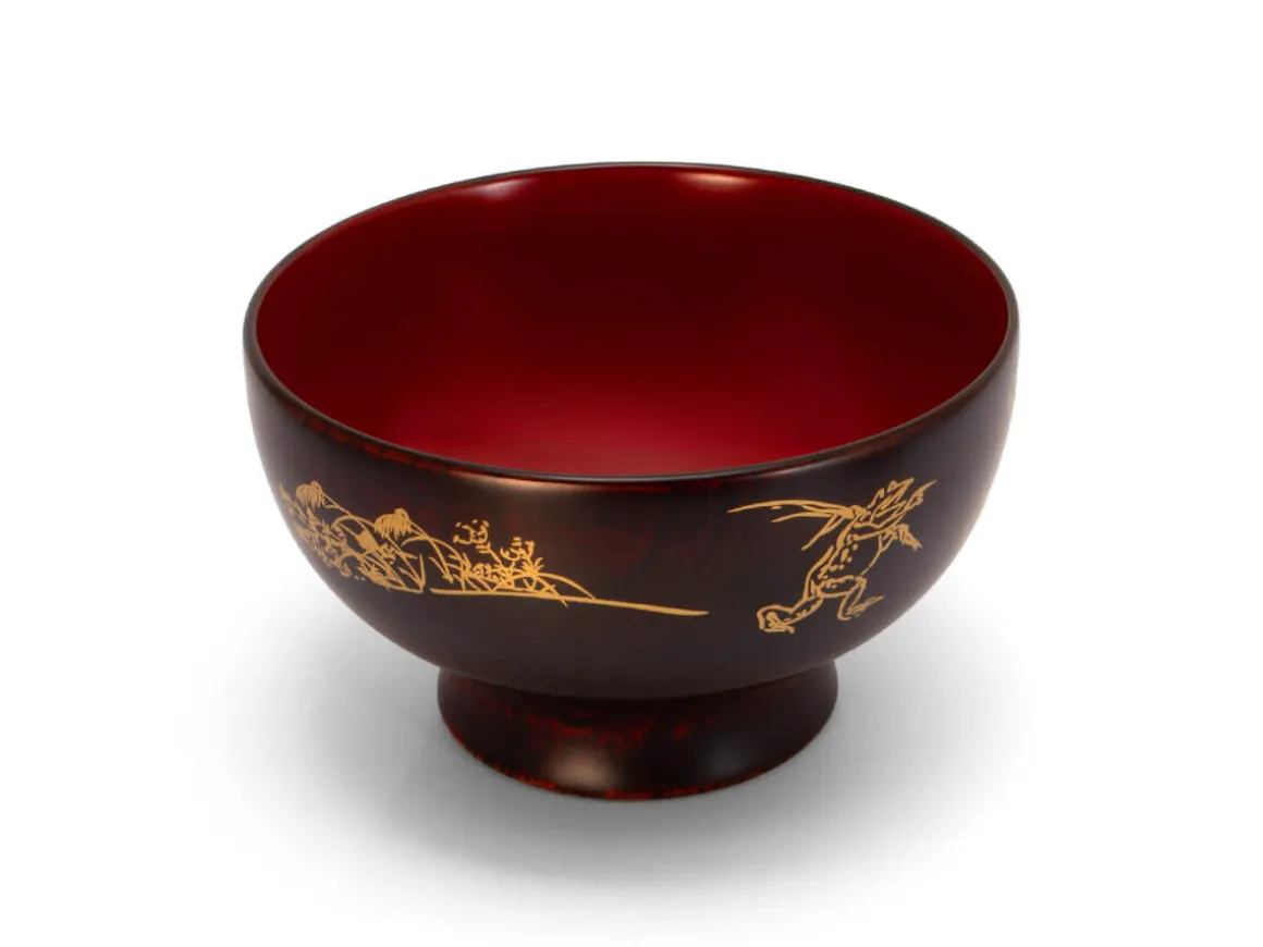 ORYOKI Holzschalen|Lacquerware*Reisschale Urushi Manga duo, 300 ml
