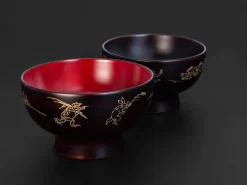 ORYOKI Holzschalen|Lacquerware*Reisschale Urushi Manga duo, 300 ml