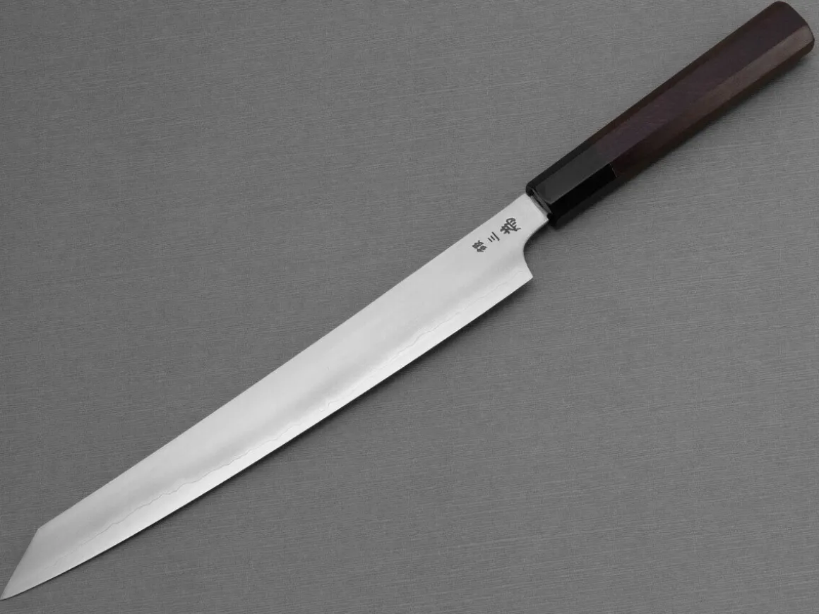 ORYOKI Sashimi Messer*Sakai Takayuki Silver3 Kengata Yanagiba 270, Ebony