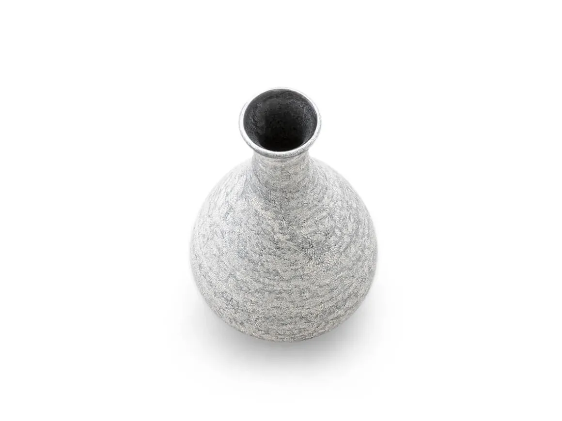 ORYOKI Sake|Japanisches Porzellan*Sake Set Silber, 1 Karaffe, 4 Becher