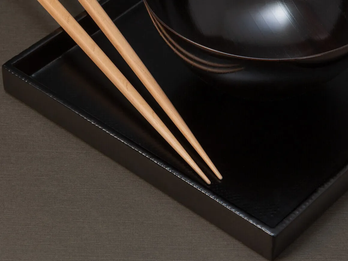 ORYOKI Sushi-Zubehör|Zubehör*Serviertablett Urushi kuro tamenuri