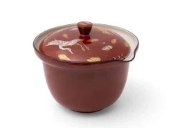 ORYOKI Japanische Teekannen|Teegeschirr*Shiboridashi Teekanne Akaji Kingin Tsuru, 230 ml