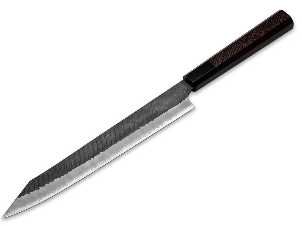 ORYOKI Sushi-Messer|Sashimi Messer*SPG2 Kuroshiage Tsuchime Kiritsuke Sujihiki 255mm, Wenge Handle