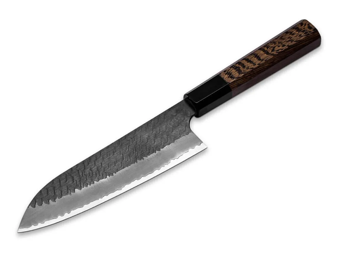 ORYOKI Santokumesser*SPG2 Kuroshiage Tsuchime Santoku 180mm, Wenge Handle