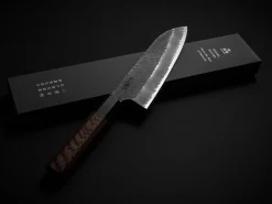 ORYOKI Santokumesser*SPG2 Kuroshiage Tsuchime Santoku 180mm, Wenge Handle