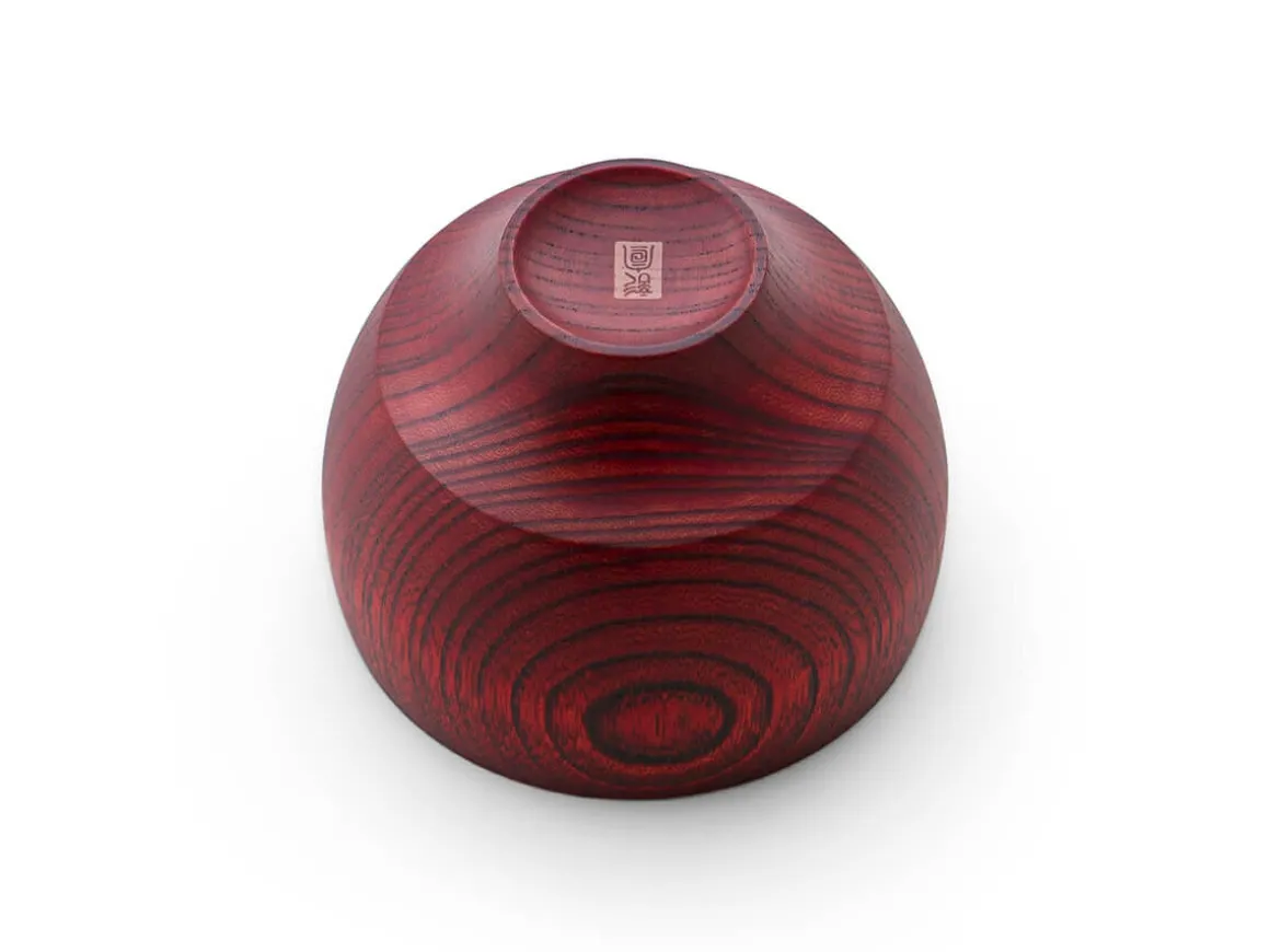 ORYOKI Holzschalen|Lacquerware*Suppenschale, Reisschale Mari, Urushi rot