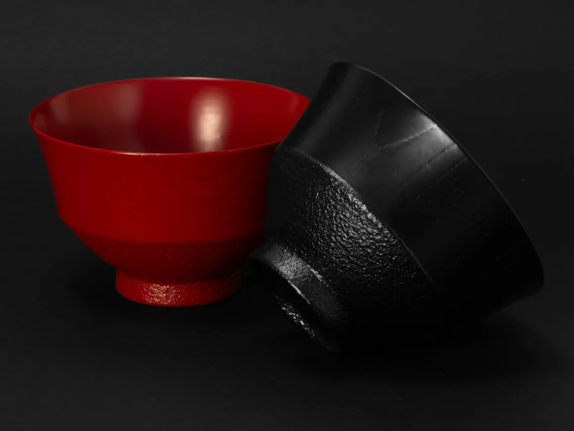 ORYOKI Holzschalen|Lacquerware*Suppenschale Urushi Keiryo, 240 ml, schwarz
