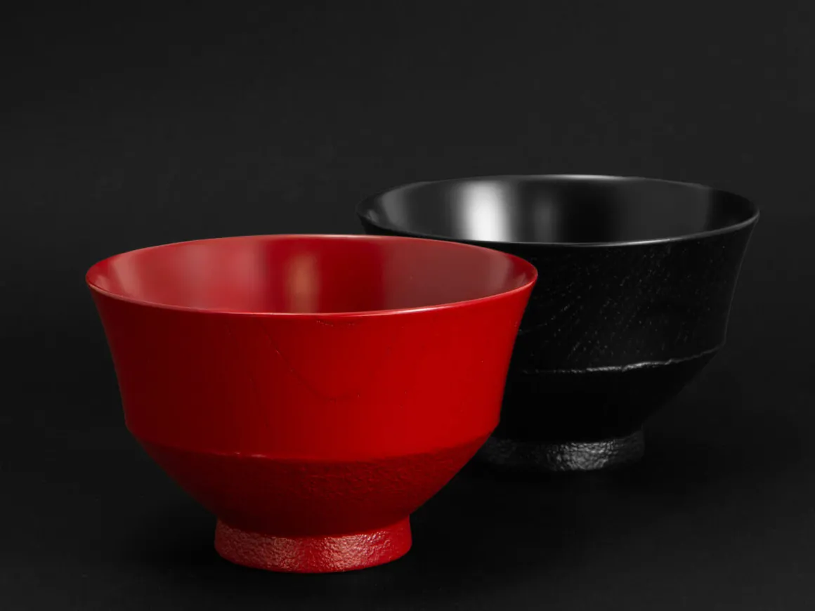ORYOKI Holzschalen|Lacquerware*Suppenschale Urushi Keiryo, 240 ml, rot