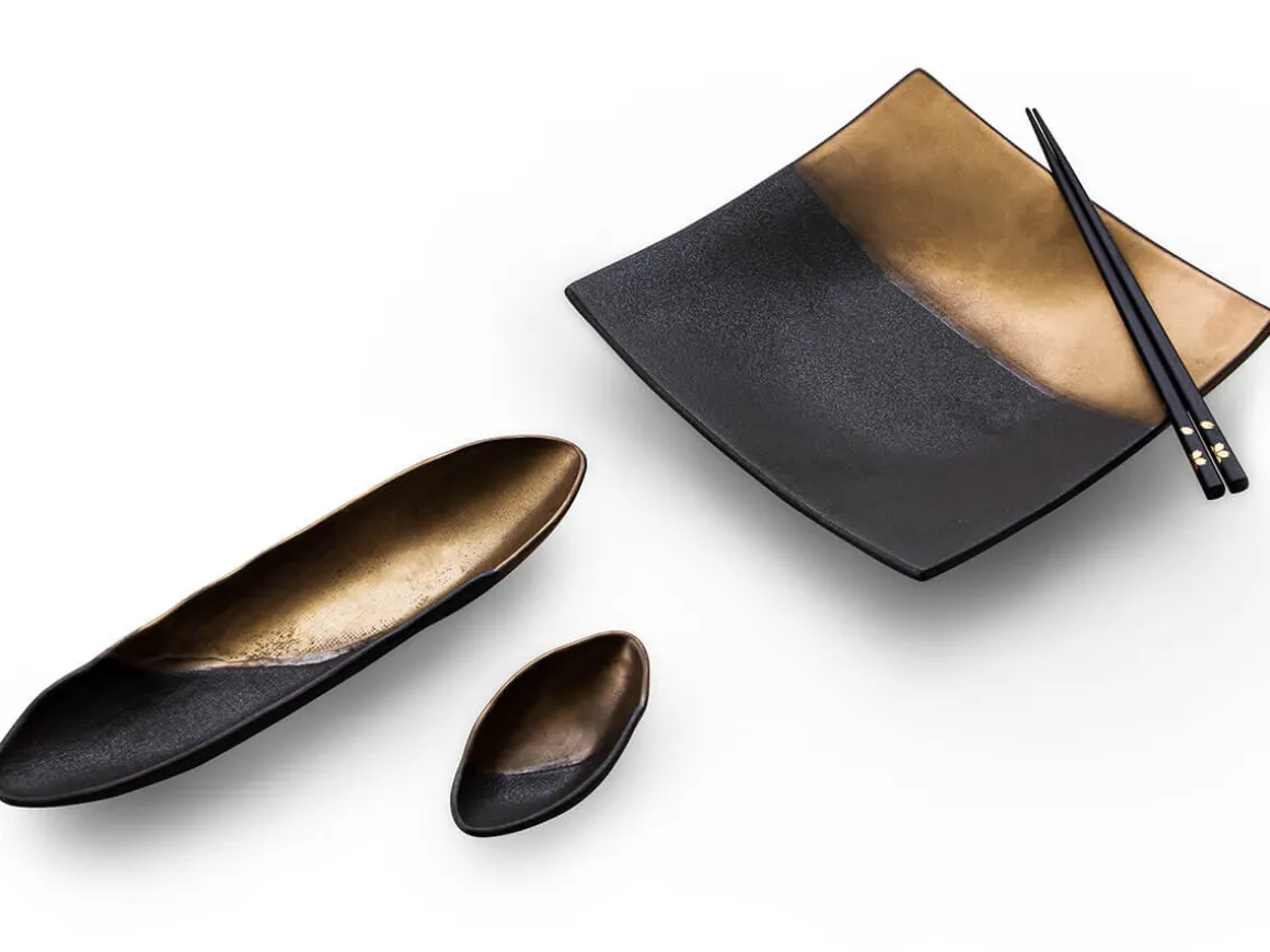 ORYOKI Sushi-Set*Sushi Set Sou, schwarz-gold