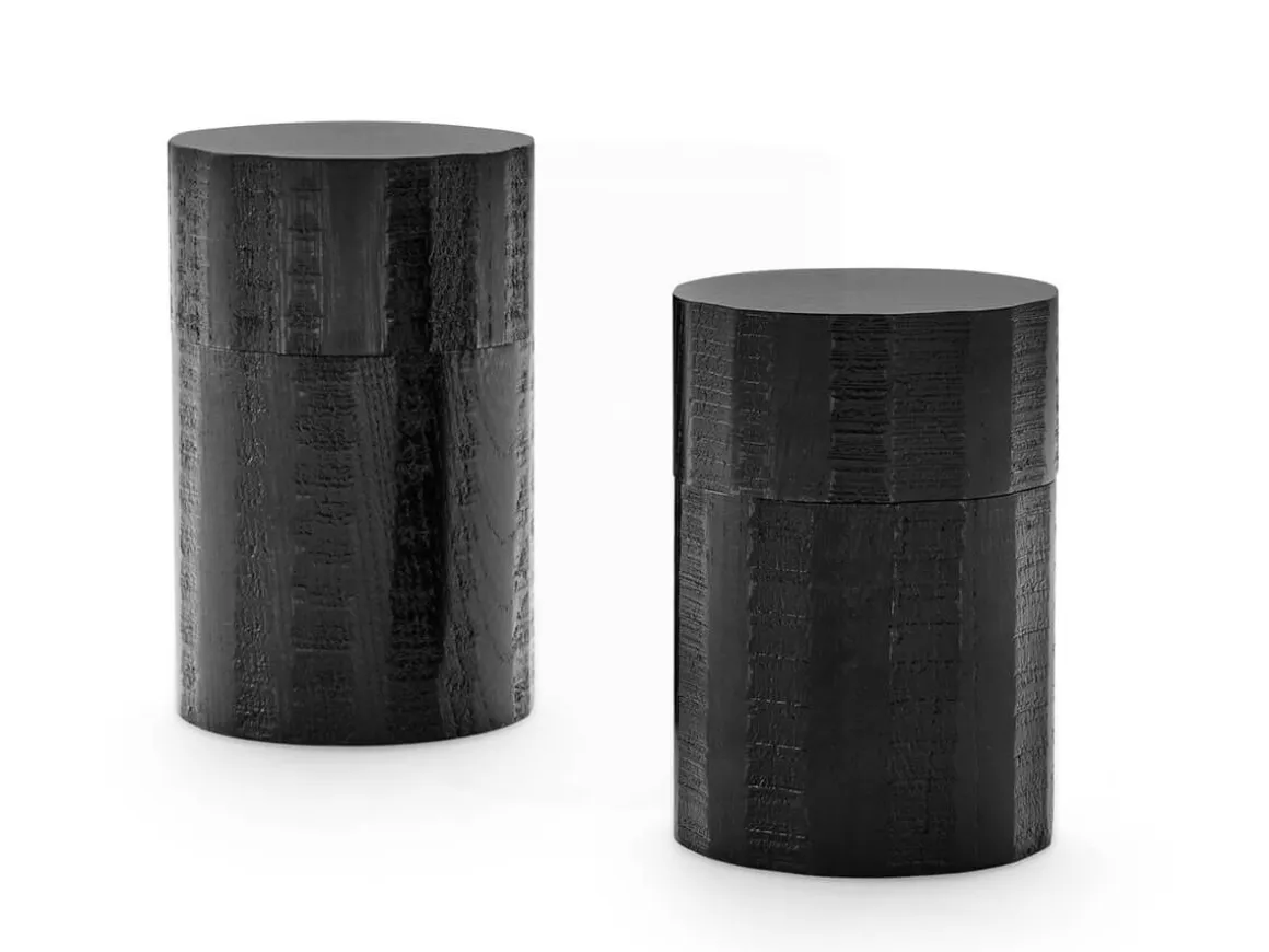 ORYOKI Teedosen*Teedose Urushi Nuri, Holz, schwarz, 2 Größen