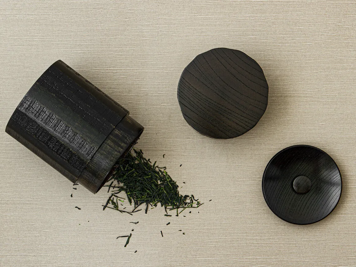 ORYOKI Teedosen*Teedose Urushi Nuri, Holz, schwarz, 2 Größen
