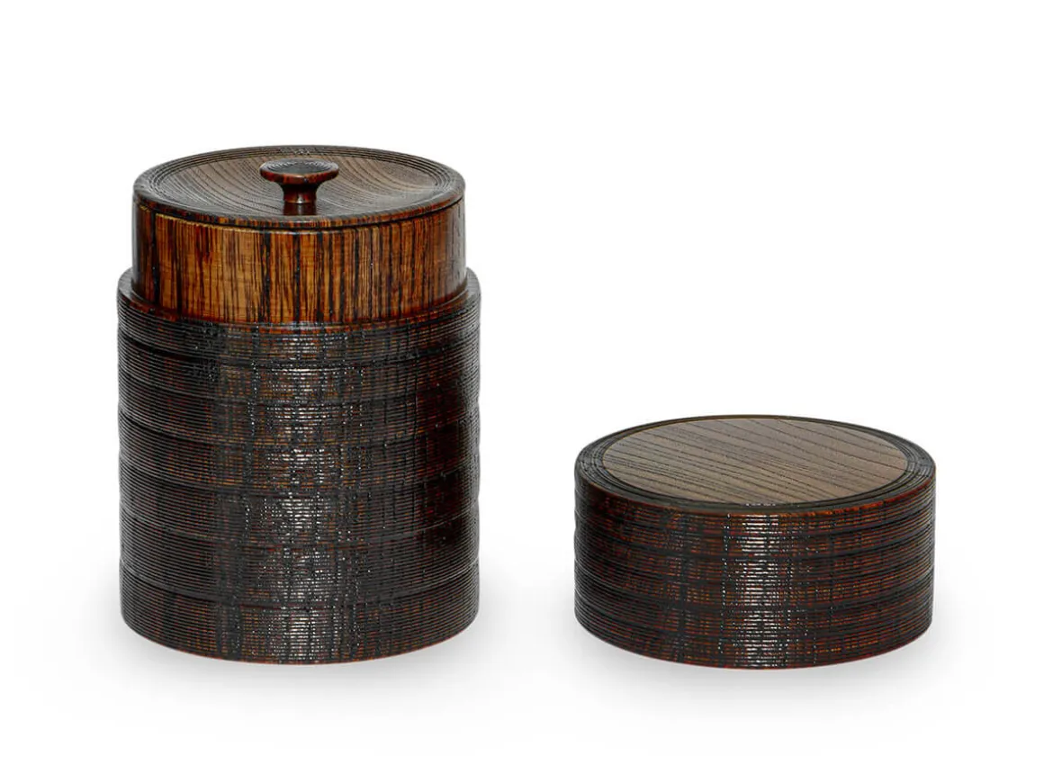 ORYOKI Teedosen*Teedose Urushi Nuri, Holz, braun
