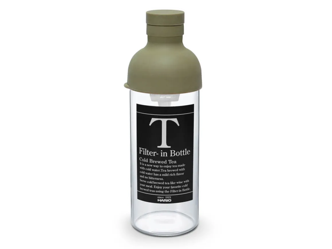 ORYOKI Mizudashi (Tee Kalt Aufgießen)*Teeflasche mit Sieb, HARIO Filter in Bottle, 300 ml, grün