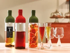 ORYOKI Mizudashi (Tee Kalt Aufgießen)*Teeflasche mit Sieb, HARIO Filter in Bottle, 750 ml, rot