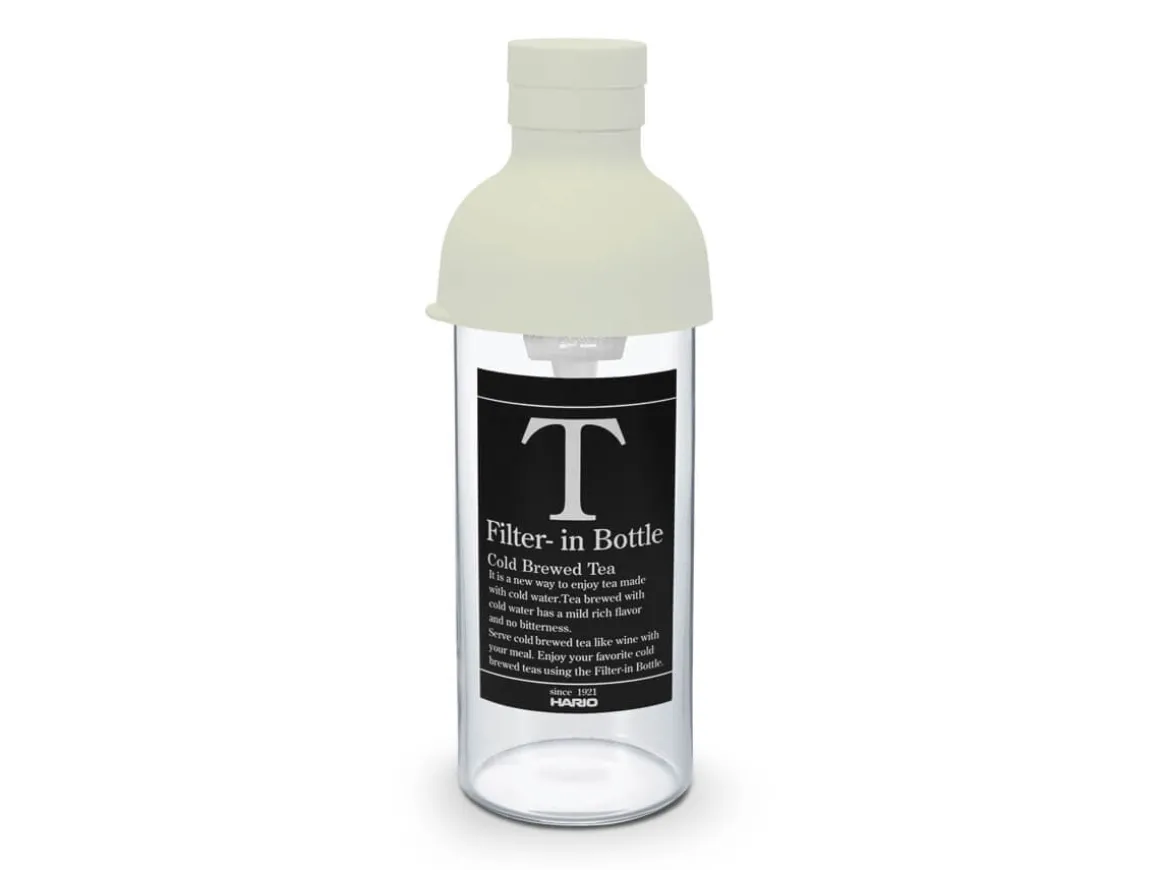 ORYOKI Mizudashi (Tee Kalt Aufgießen)*Teeflasche mit Sieb, HARIO Filter in Bottle, 300 ml, weiß