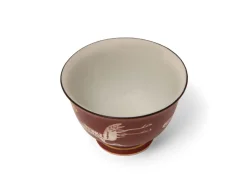 ORYOKI Teeschalen Und Becher|Teegeschirr*Teeschale Akaji Kingin Tsuru, 50 ml