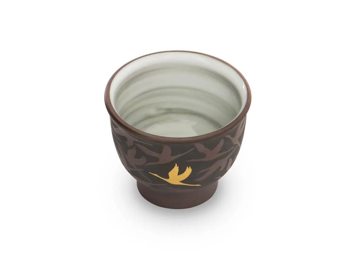 ORYOKI Teeschalen Und Becher|Teegeschirr*Teeschale Kintsuru Mitsukoshi, Banko Yaki, 60 ml