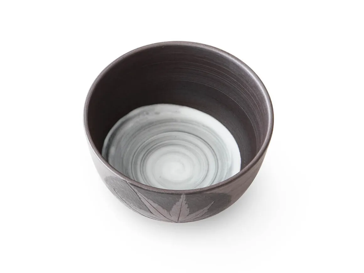 ORYOKI Teeschalen Und Becher*Teeschale Kuro Momiji, Banko Yaki, 60 ml