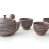 ORYOKI Japanische Teekannen|Teegeschirr*Teeservice Kuro Koma, Banko Yaki, 4-teilig