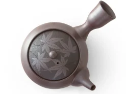 ORYOKI Japanische Teekannen|Teegeschirr*Teeservice Kuro Momiji, Banko Yaki, 4-teilig