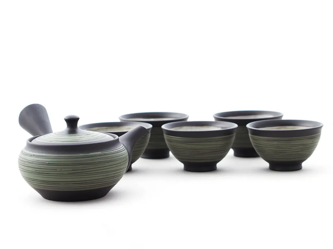 ORYOKI Japanische Teekannen|Teegeschirr*Teeservice Nichiyobi, 6-teilig