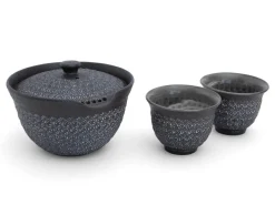 ORYOKI Japanische Teekannen|Teegeschirr*Teeservice Shiboridashi Nanban Mishimazume, 3-teilig