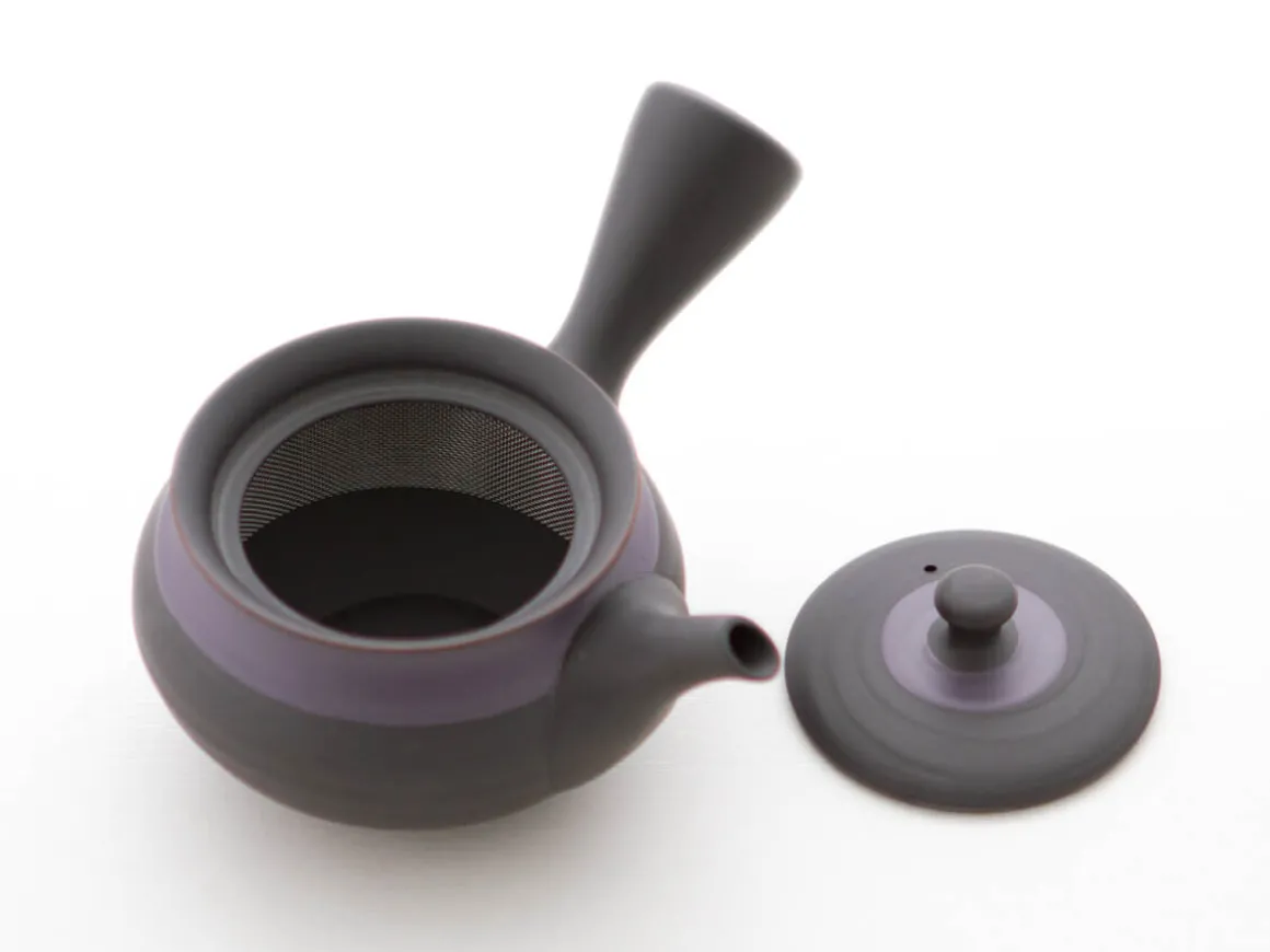 ORYOKI Japanische Teekannen|Teegeschirr*Teeservice Shu Hira Murasakinakaobi, 3-teilig