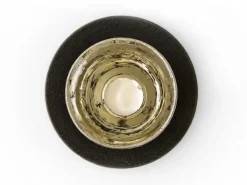ORYOKI Teeschalen Und Becher*Teetasse Kuro Tsuya mit Untertasse und Deckel