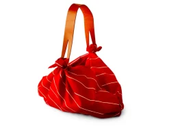 ORYOKI Furoshiki*Umhängetasche Furoshiki Sutoraipu, rot, 70 cm