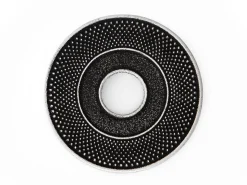 ORYOKI Zubehör*Untersetzer Iwachu Arare, Ø 13.5 cm, Schwarz-Silber