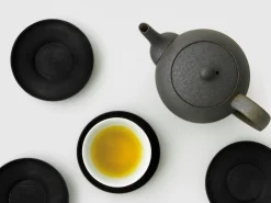 ORYOKI Teeschalen Und Becher|Teegeschirr*Untertasse Chataku KURO, Holz