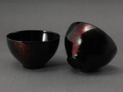 ORYOKI Holzschalen|Lacquerware*Urushi Raku wan Karakusa, 450 ml