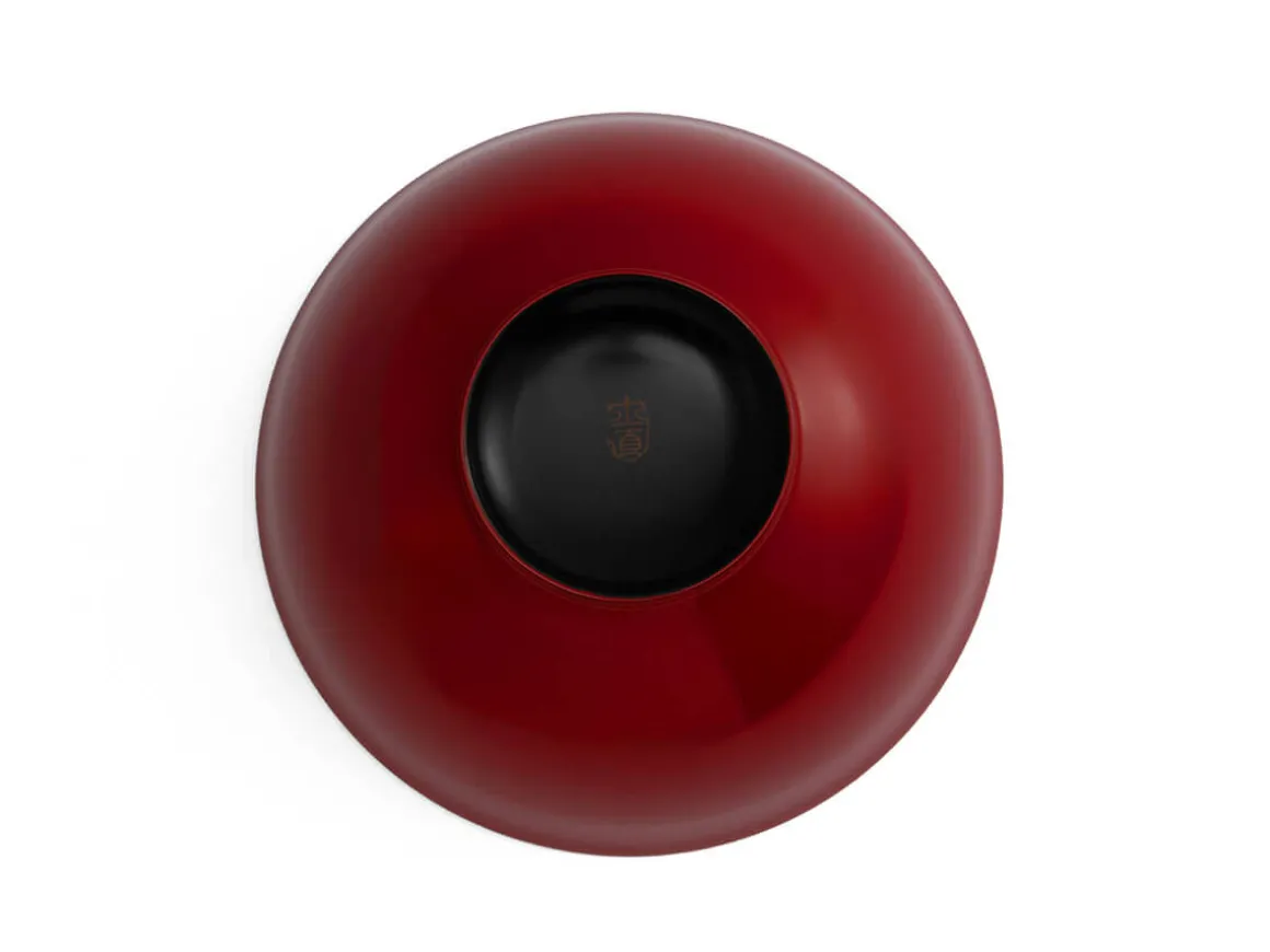 ORYOKI Holzschalen|Lacquerware*Urushi Reisschale Kenro L, rot