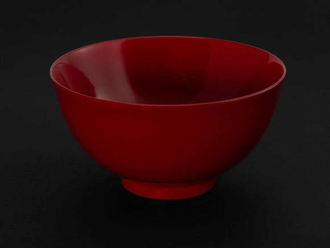 ORYOKI Holzschalen|Lacquerware*Urushi Reisschale Kenro L, rot