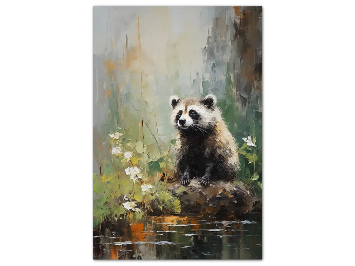 ORYOKI Wandbilder*Wandbild Dobutsu #4, japanische Tiere, farbig 2:3