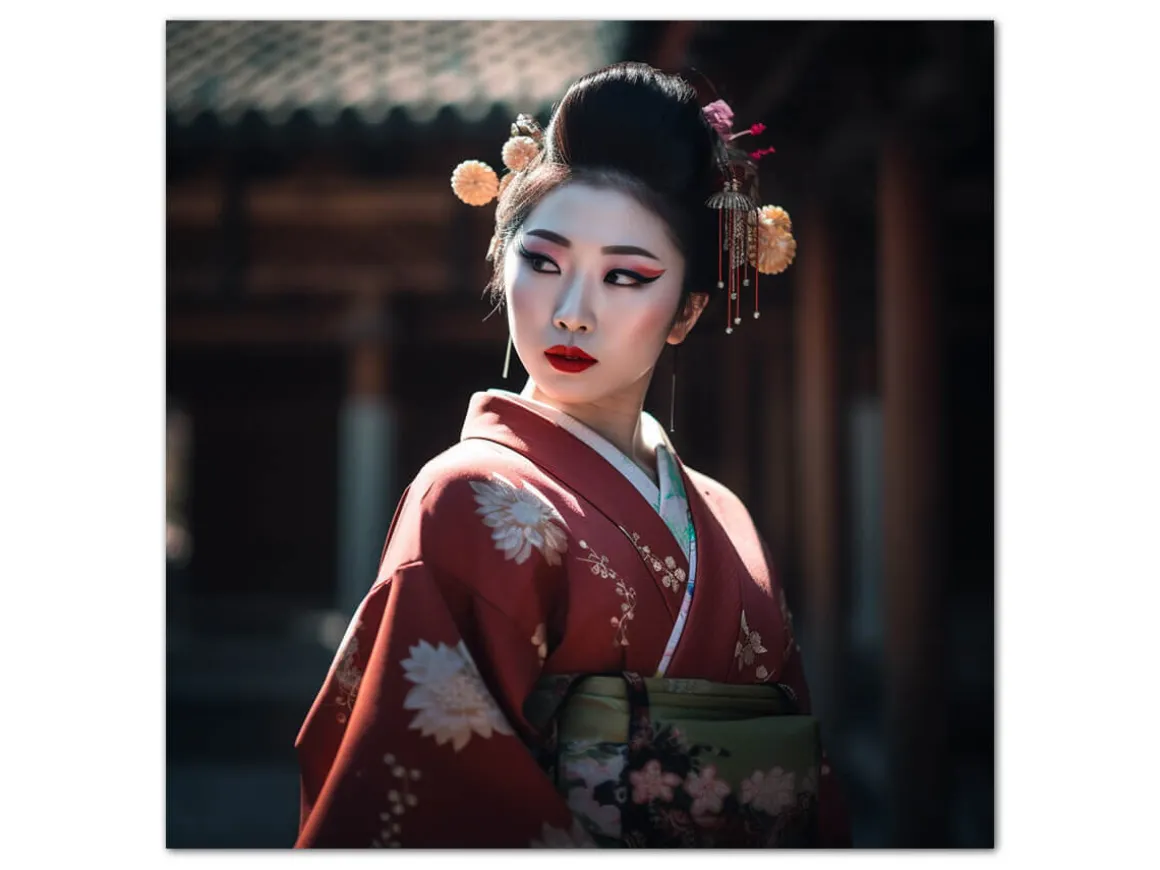 ORYOKI Wandbilder*Wandbild Geisha #1, farbig, 1:1