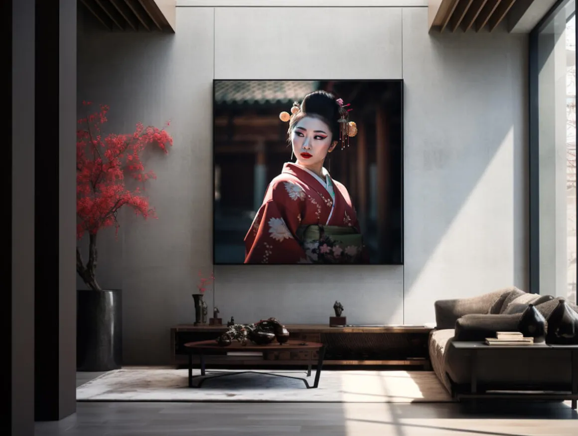 ORYOKI Wandbilder*Wandbild Geisha #1, farbig, 1:1