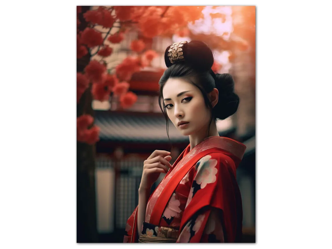 ORYOKI Wandbilder*Wandbild Geisha #3, farbig, 3:4