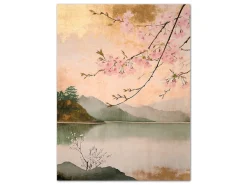 ORYOKI Wandbilder*Wandbild Japanischer Garten Sakura #3, farbig 3:4