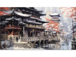 ORYOKI Wandbilder*Wandbild Kyoto Gosho #1, farbig 16:9