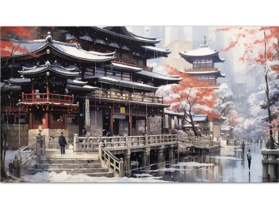 ORYOKI Wandbilder*Wandbild Kyoto Gosho #1, farbig 16:9