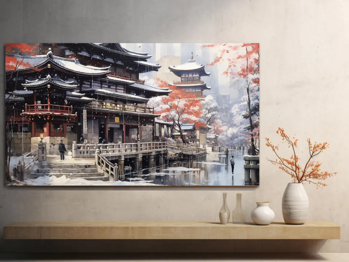 ORYOKI Wandbilder*Wandbild Kyoto Gosho #1, farbig 16:9
