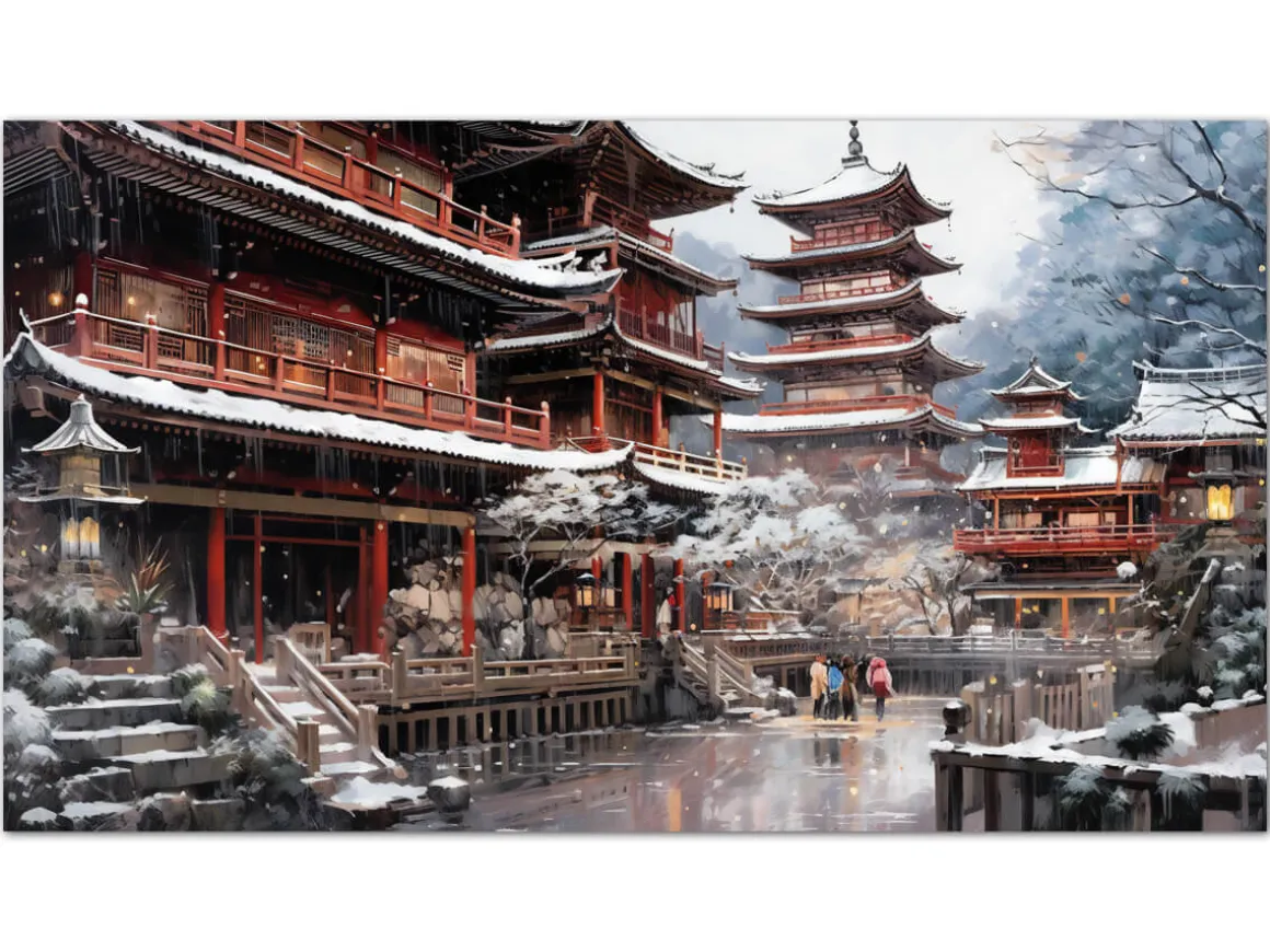 ORYOKI Wandbilder*Wandbild Kyoto Gosho #3, farbig 16:9