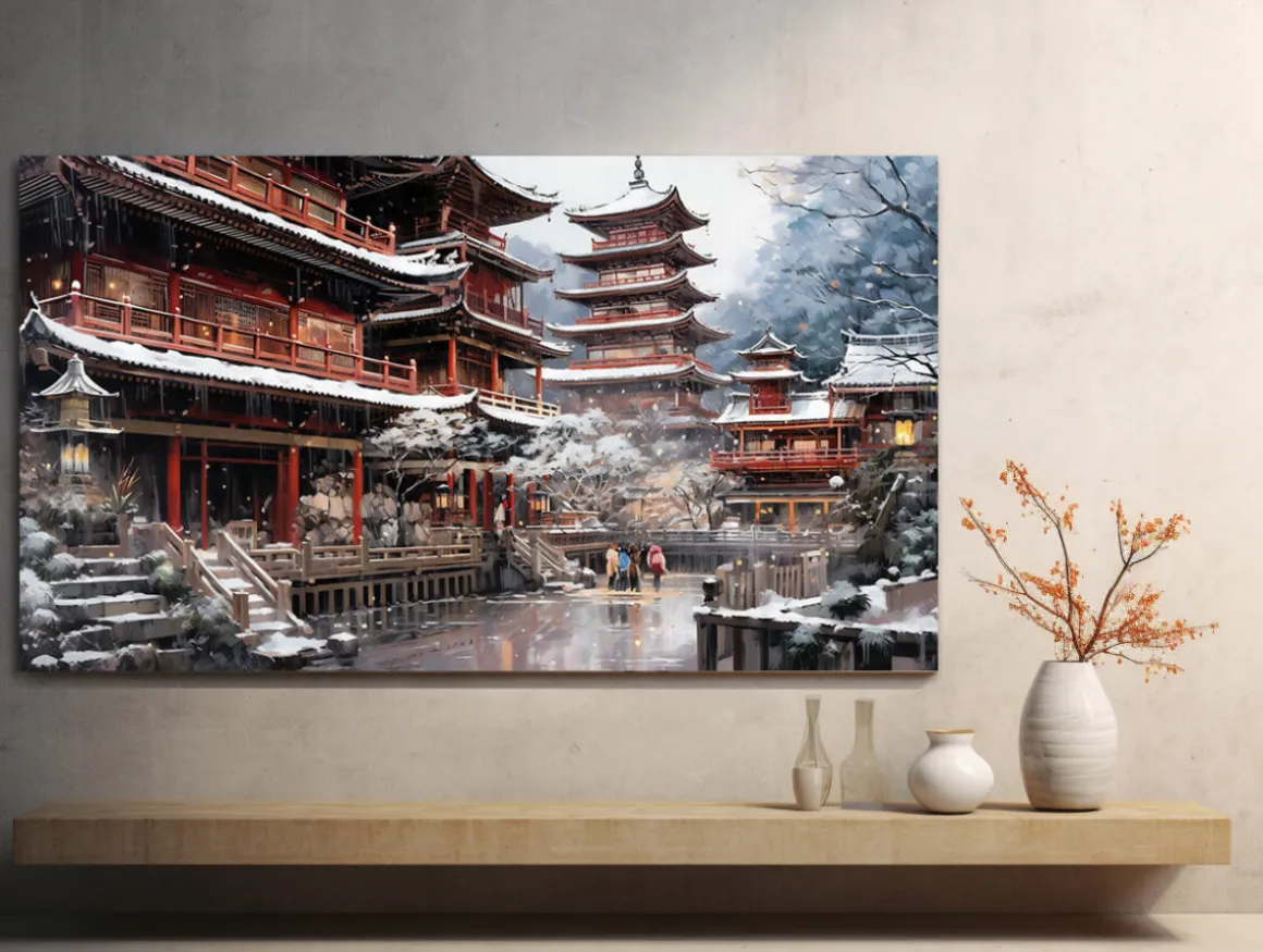 ORYOKI Wandbilder*Wandbild Kyoto Gosho #3, farbig 16:9