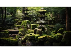 ORYOKI Wandbilder*Wandbild Nihonteien #2, japanischer Garten, farbig, 16:9