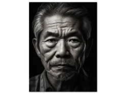 ORYOKI Wandbilder*Wandbild Portrait Kajiya #1, japanischer Schmied, schwarz-weiß, 3:4
