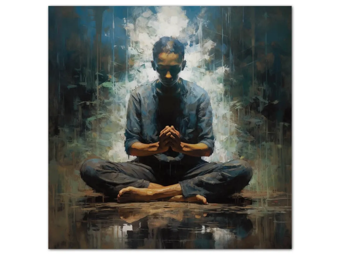 ORYOKI Wandbilder*Wandbild Zazen #4, japanische Meditation, farbig, 1:1