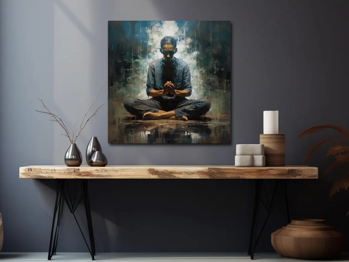 ORYOKI Wandbilder*Wandbild Zazen #4, japanische Meditation, farbig, 1:1