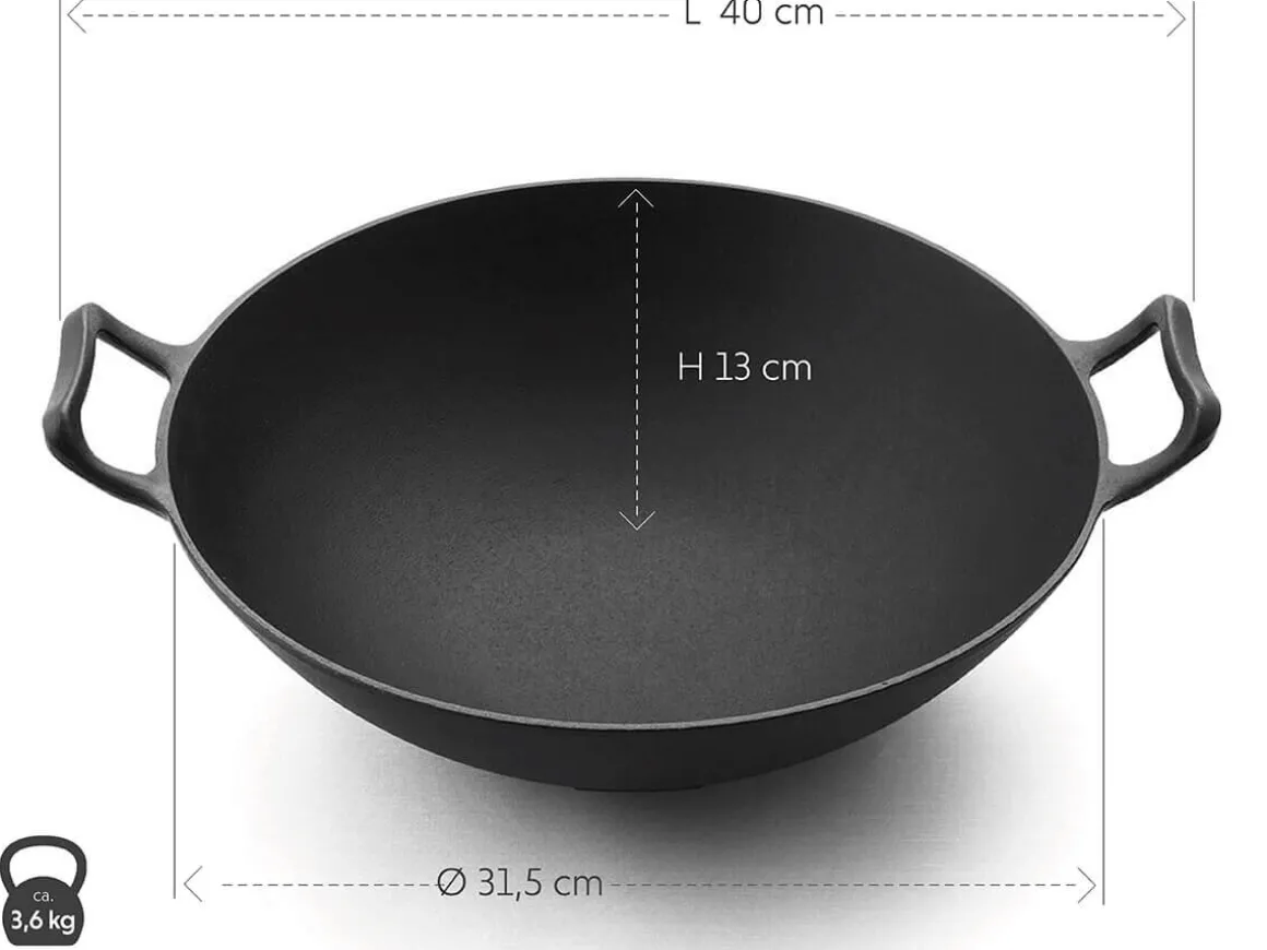 ORYOKI Gusseisentöpfe*Wok Gusseisen Ø 31,5 cm IWACHU